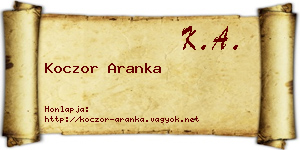Koczor Aranka névjegykártya
